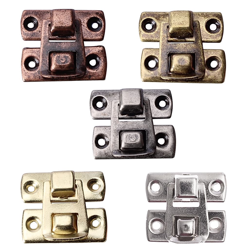 Fecho Pasta 4 Unidades Metal Zamac Decoração Enfeite Artesanato Caixas MDF + Parafusos