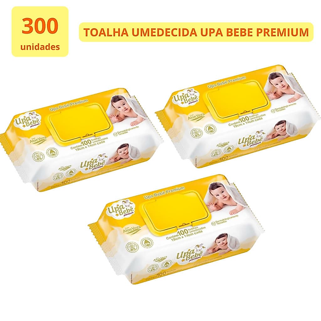 Toalha Umedecida 100 unid  -  Upa Bebe COM TAMPA