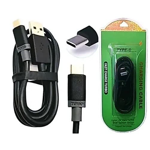 Cabo Turbo 25W Fast Charge V8 iOS Tipo-C Carregamento Rápido e Reforçado