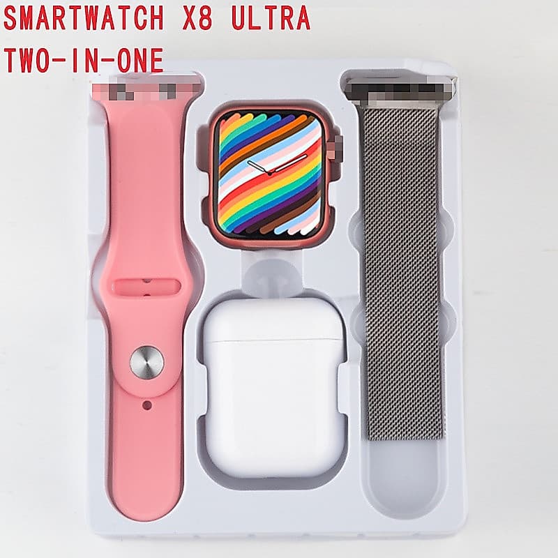 Smartwatch de carregamento sem fio X8 relógio i9S fone de ouvido 2 em 1 produtos de suíte pedômetro relógio feminino