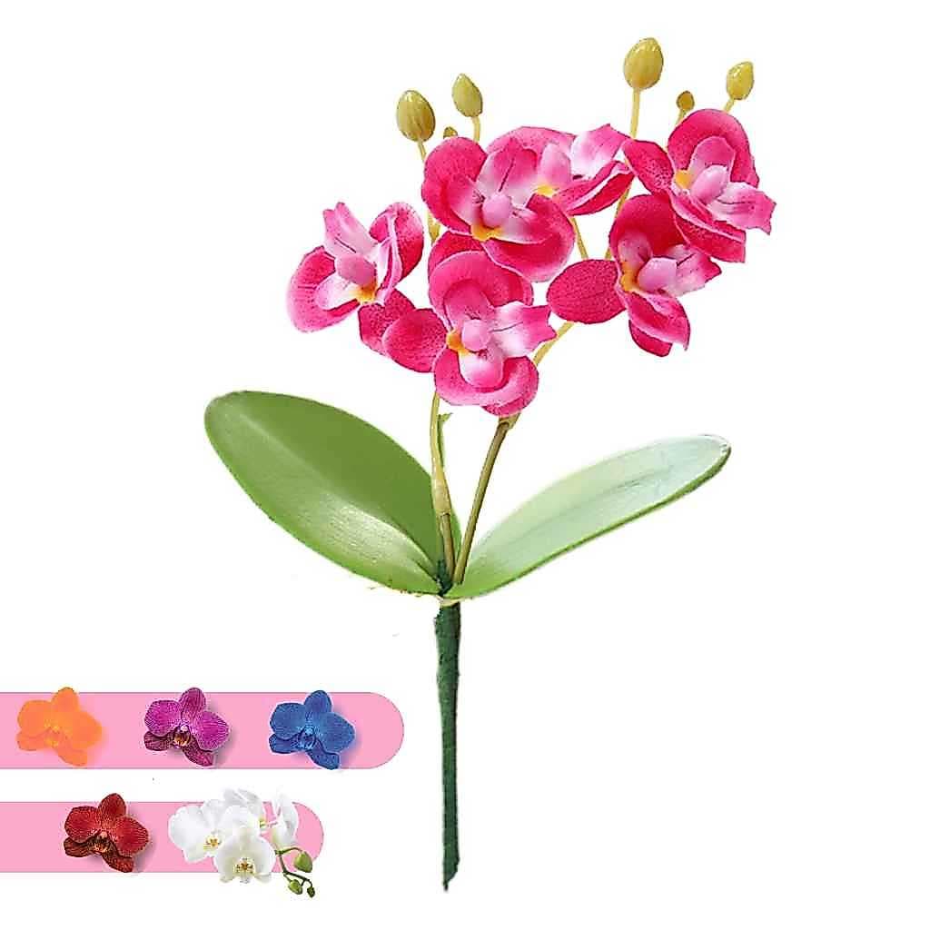 Haste De Orquídea Real Toque Artificial P/ Arranjo Decoração