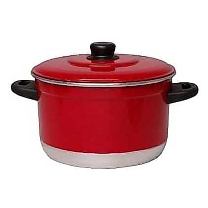 Panela Banho Maria 3 Em 1 Forma De Pudim Cuscuzeiro Vermelho