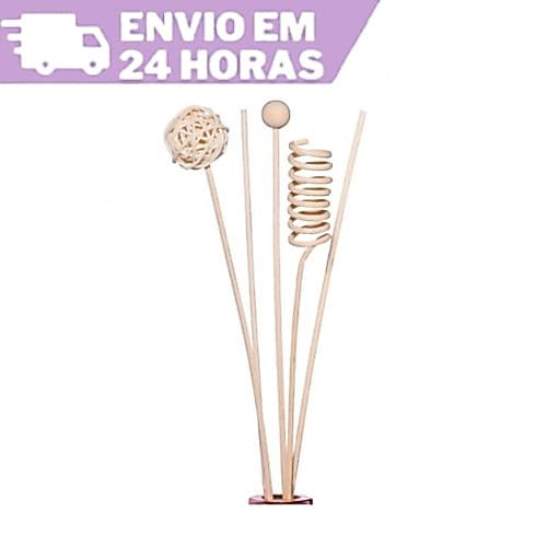 Kit Varetas para Difusor de Aromas Decorativas de Madeira Aromaterapia