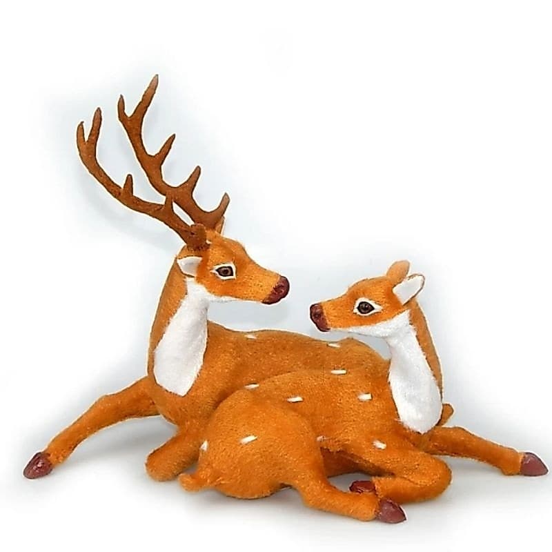 Enfeite de Natal Rena Decorativa 25cm Natalina Mesa Presépio Festa Decoração Casa Árvores Natal