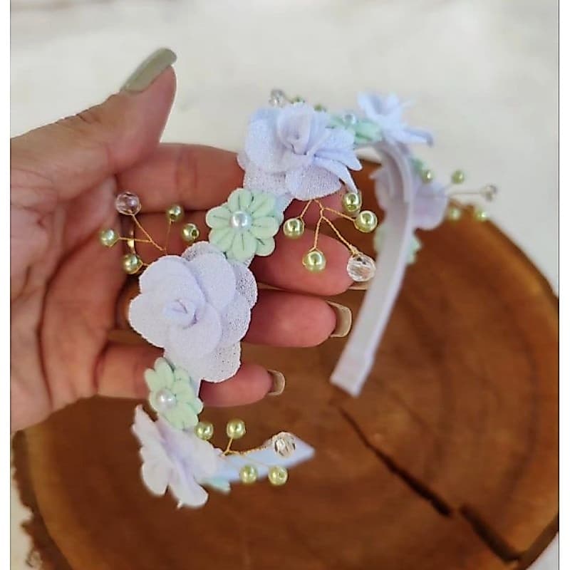 Tiara de Flores para Cabelo Jardim, aramado, arquinho, Laço de cabelo infantil e adulto