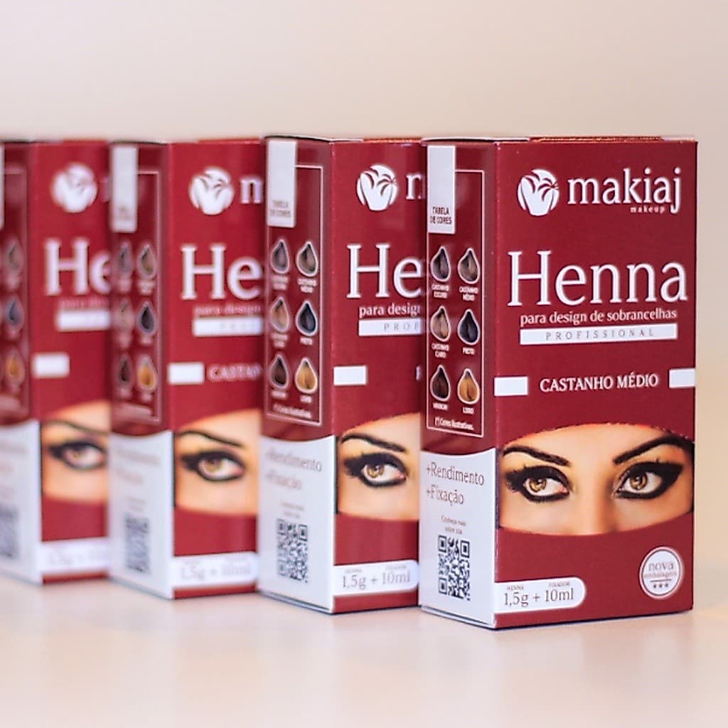 Kit 3 Henna Para Sobrancelhas Makiaj Natural Fixação Profissional Dappen