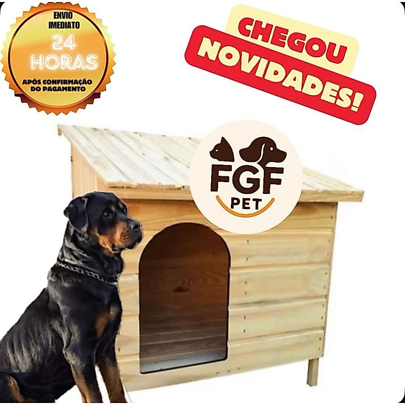 Casinha Edicula de Madeira Casa Para Cachorro Porte Grande Médio Cães Pet House Pittbull Shitzu N1 N2 N3 N4 N5 N6 N7