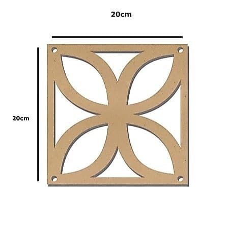 Painel Decorativo Cobogó MDF Biombó Vazado para Parede e Divisória de Ambientes 20cm X 20cm Rápido