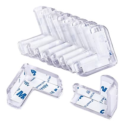 Kit 10 Protetor Canto Bebês Idosos Proteção Contra Quina Cantoneira Silicone Adesivo Fixador