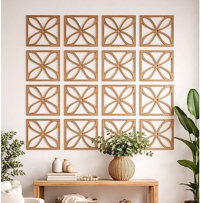 Decoração Sala Divisórias de Ambiente Placa Cobogó Mdf 29cm