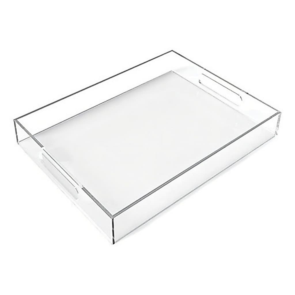 Bandeja Organizadora Acrilico Lisa com Alça 2.4mm 40x30x5cm