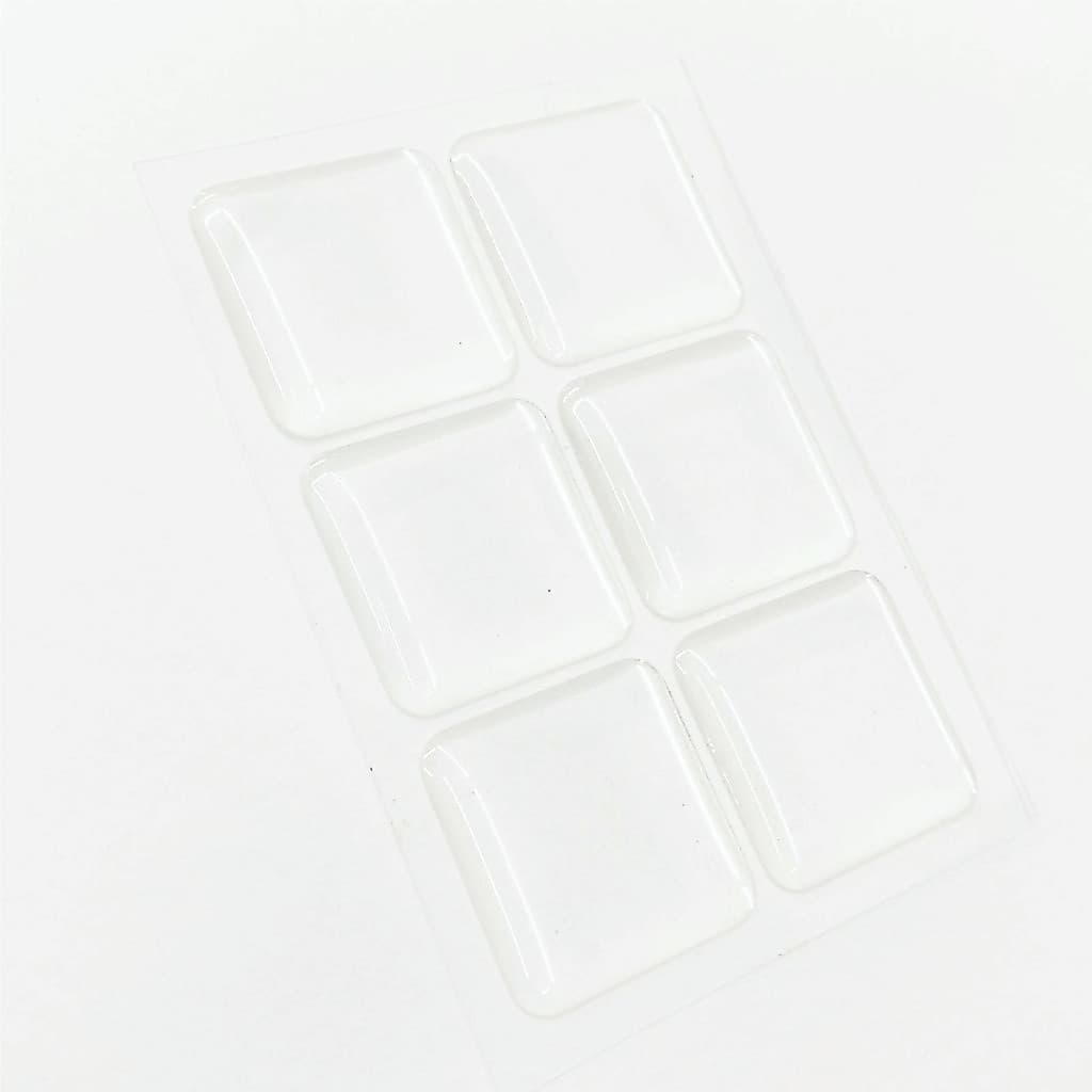 Protetor Anti Impacto Silicone Adesivo 20Mm C/6 Quadrado Multiuso