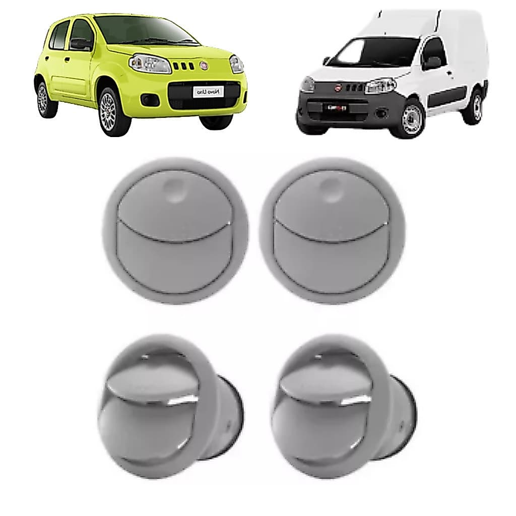 Kit Difusor Ar Novo Uno 2010 A 2014 Fiorino 2013 Cinza