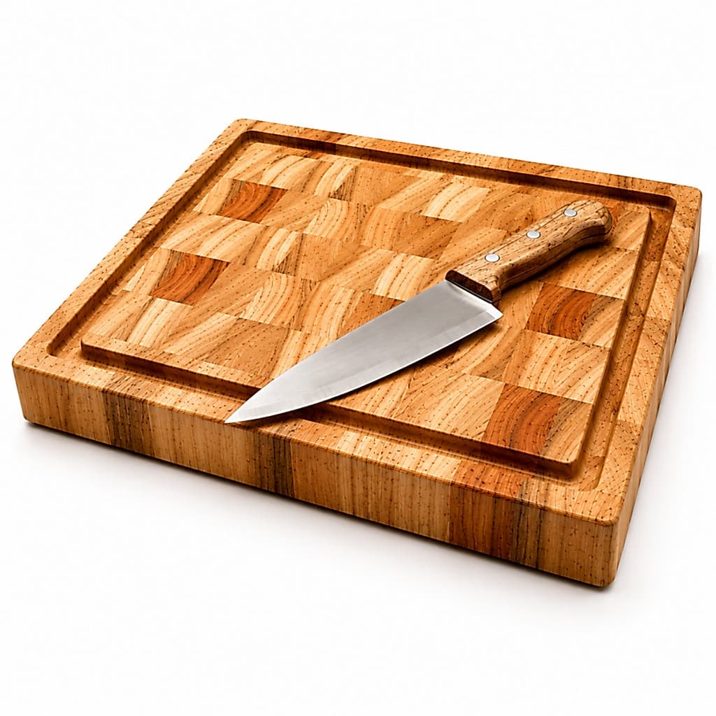 Tábua para Churrasco Invertida com Faca Kort 40X30cm Stevano