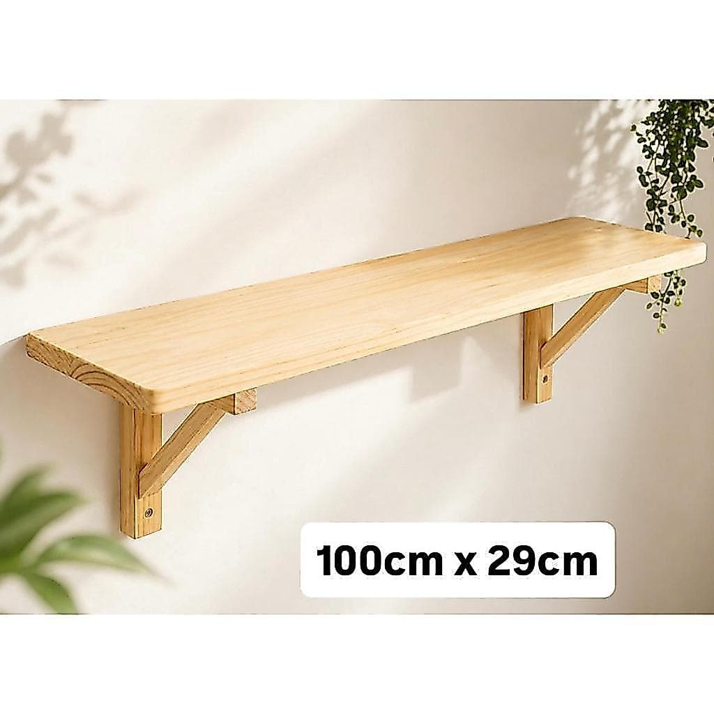 Prateleira em Pinus 100x29 com Suporte 30x30