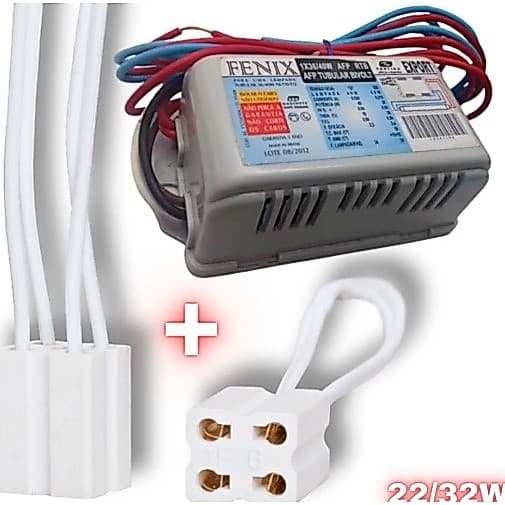 REATOR PARA LÂMPADA FLUORESCENTE 22/32W COM RABICHO