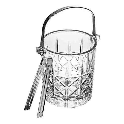 Balde Para Gelo De Vidro Com Pegador Flor De Lotús Wolff