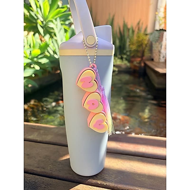 CHAVEIRO CLICKER FORMATO CORAÇÃO EM 3D COM NOME PERSONALIZADO