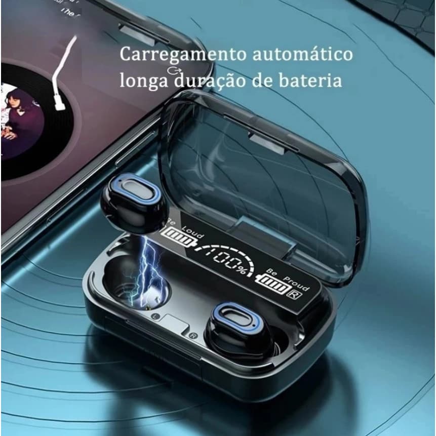 Kit FONE M10 Bluetooth 4/6/10 5.3 Fones de ouvido sem fio TWS estéreo com carregador Power Bank