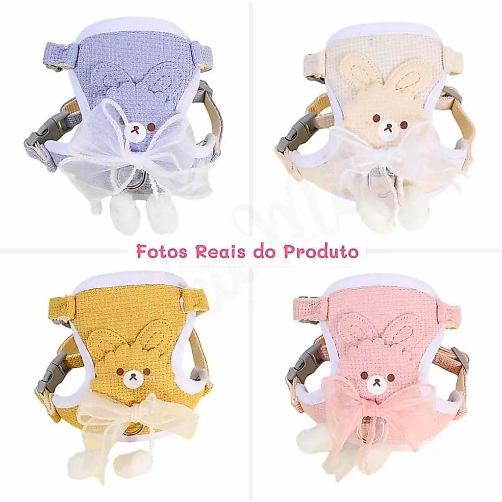 Coleira Peitoral Ajustável para Cães e Gatos Respirável Confortável