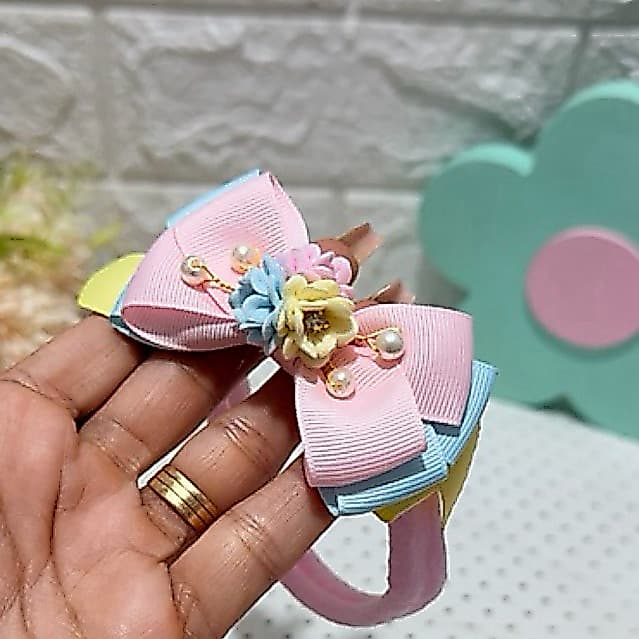 Faixinha de Bebê com Laço Candy Colors Faixinha de Cabelo Infantil Laço Bebê
