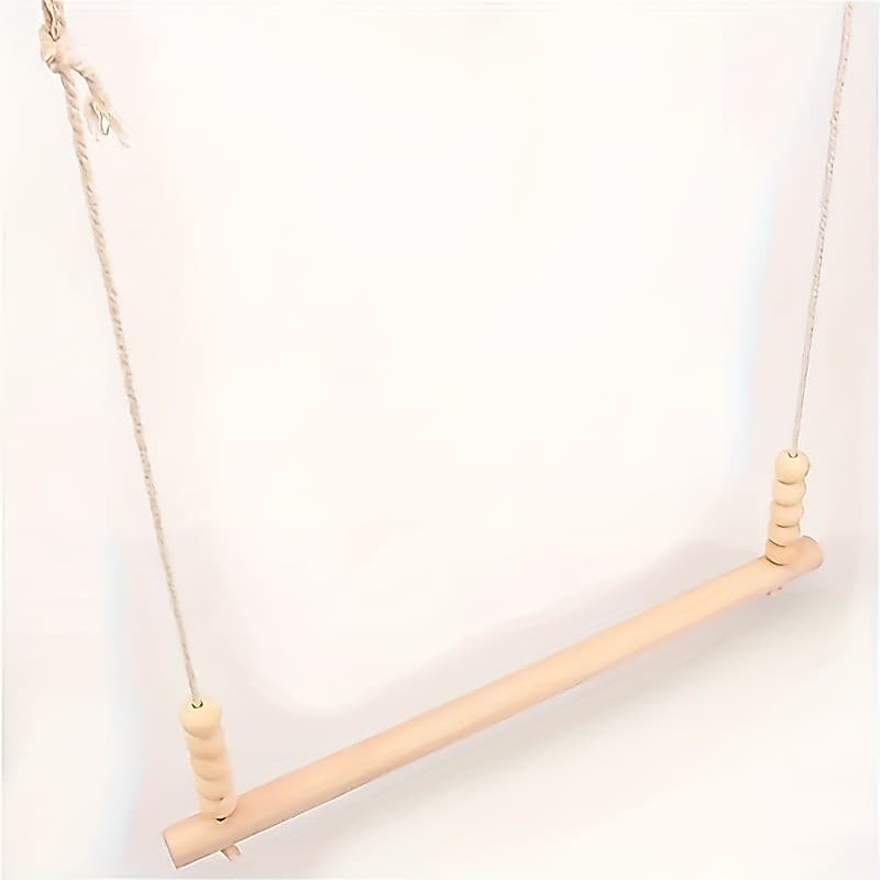 Brinquedo de Balanço para Galinhas e Galos, Brinquedo de Balanço com Ponte Suspensa de Contas de Madeira para Pássaros d