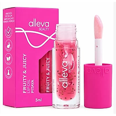 Gloss Labial Alleva Beauty Pitaya 5ml Hidratante Brilho Labial Lip Gloss Maquiagem Feminina