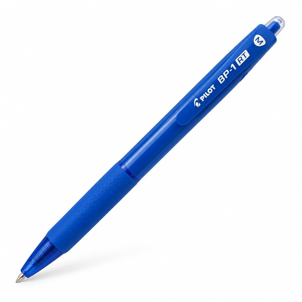 Caneta Esferográfica Azul Pilot BP-1 1 mm Ponta Média Retrátil Escrita Macia