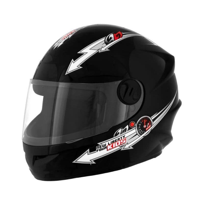 Capacete Infantil preto  Pro Tork 54 Criança Moto Com Viseira Alta Proteção