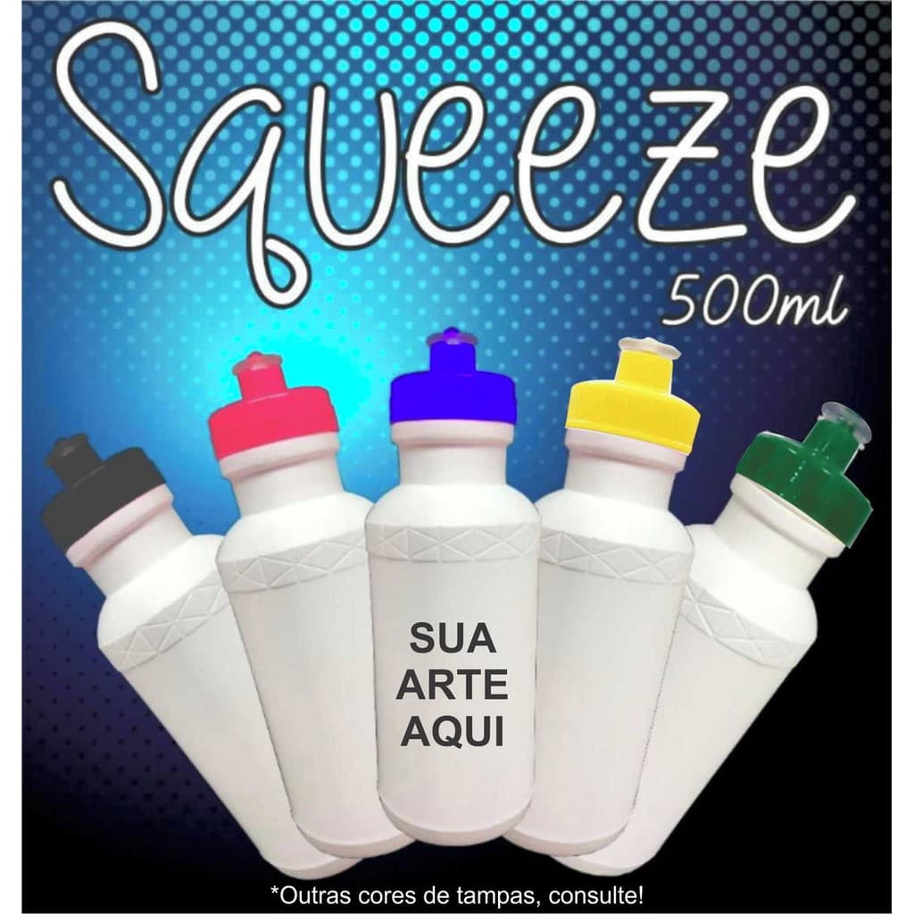 120 squeeze de plástico 500ml - personalizado