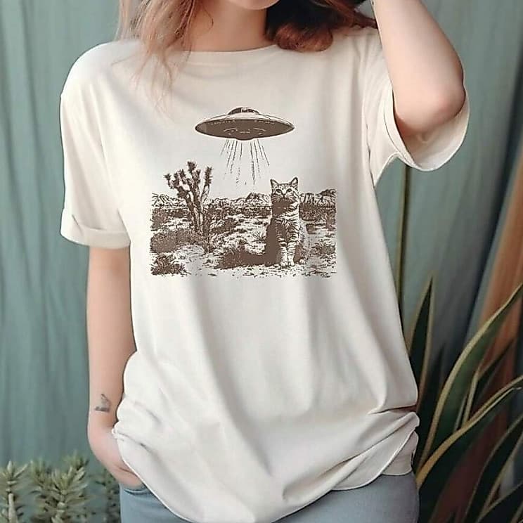 Camiseta Unissex Ovni 100% Algodão Confortável Premium