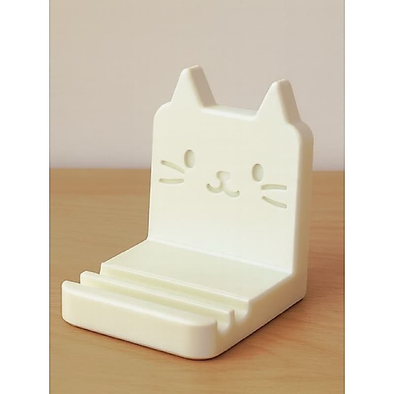 Suporte de Celular de Mesa Gato Kawaii - Porta Celular Antiderrapante para Smartphone