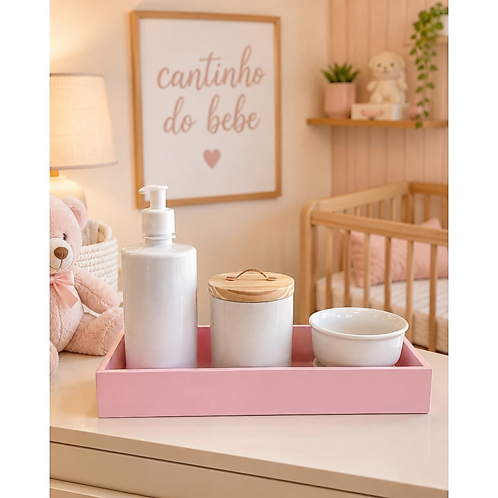 Kit higiene bebe porcelana Aurora menina