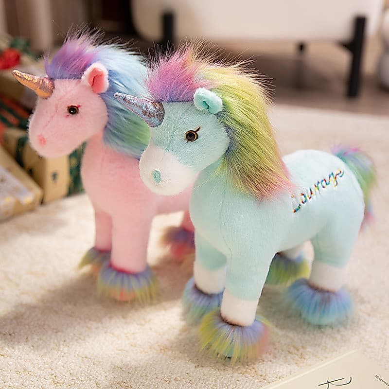 Desenho Animado Unicórnio Sonhador Brinquedo De Pelúcia Macio Asa De Anjo Pônei Boneca Reconfortante Presente Companheir