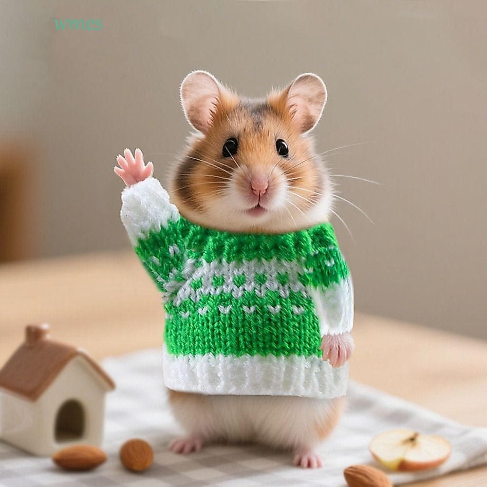 Suéter De Hamster WMES1 , Fofo E Macio Para Animais De Estimação Pequenos Malha Quente À Prova De Mastigação , Passeio D