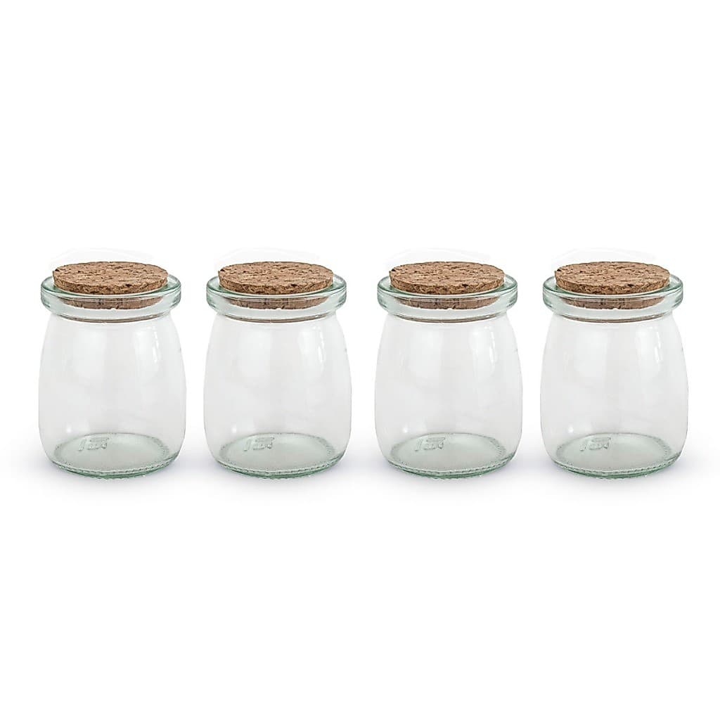 Kit Pote Vidro Tampa Rolha 110ml Tempero Porta Condimentos pote velas lembrancinhas