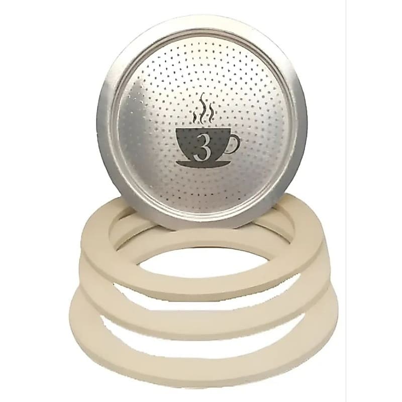 Filtro para cafeteira italiana 3 xícaras com anel