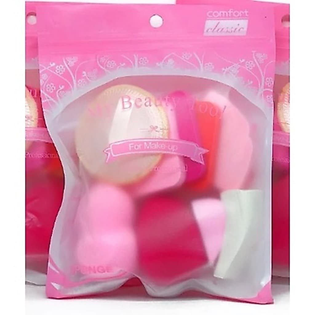 Atacado 12 pacotes Esponja Para Maquiagem - Combo Com 9 Esponjas Coracao/Pó pressionado