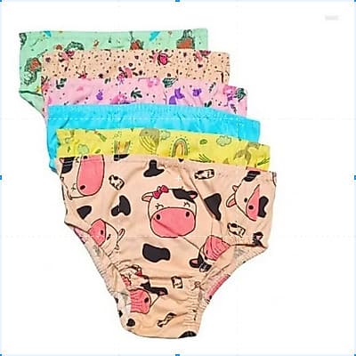 Kit 10 Calcinhas Meninas Infantil Algodão Lisas E Estampadas