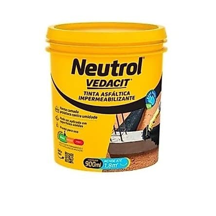 Pintura Asfáltica Impermeabilizante Neutrol Acqua 900ml Vedacit