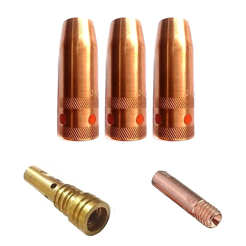 Kit Tocha Mig 0.8mm Bocal C/ Rosca Bico Difusor V8 e Outras