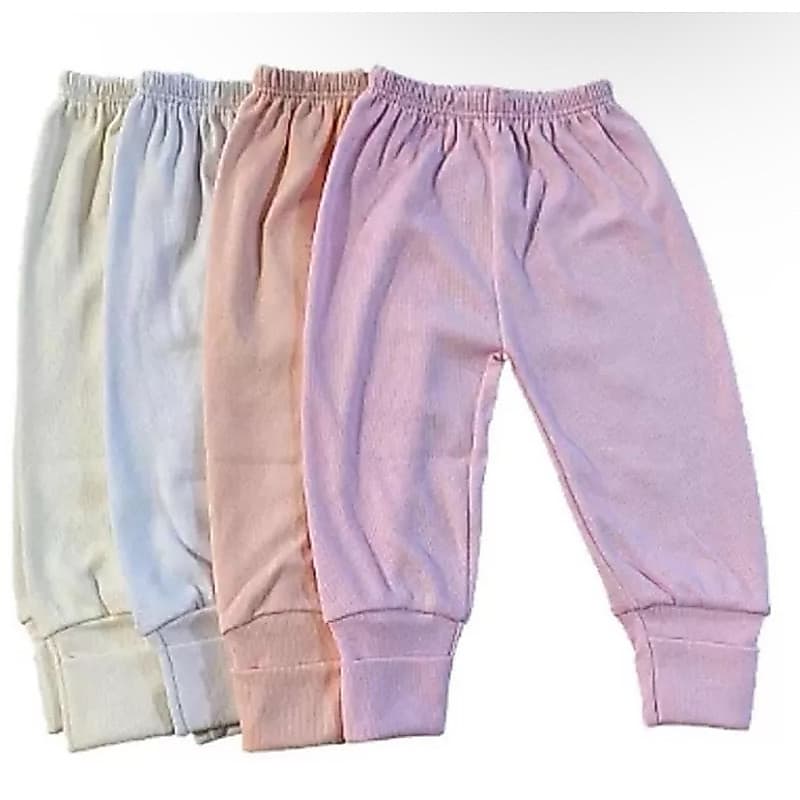 Kit 3 Calça Mijão Culote Vira pé Bebê Suedine 100% Algodão Pé reversível
