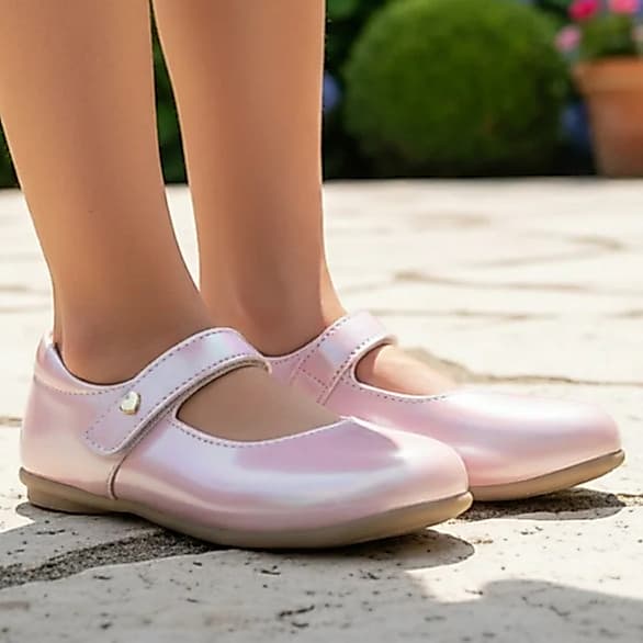 Sapatilha Infantil Love Menina Holográfico Fashion Moda Feminino Prateado Perolado Festa Casamento