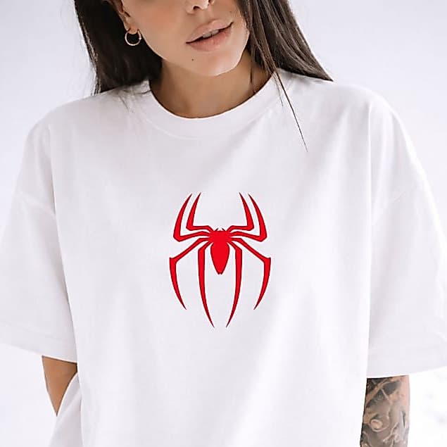 Camiseta Camisa Feminina 100%Algodão roupa blusa feminina estilosa Feminina Spider Man aranha