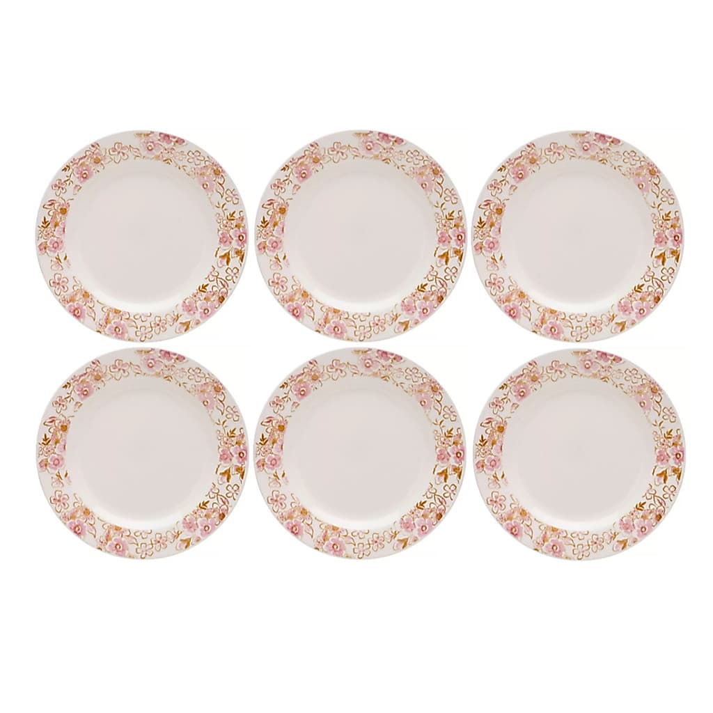 Jogo/Kit 6 Pratos Rasos Donna Sweet Biona Oxford