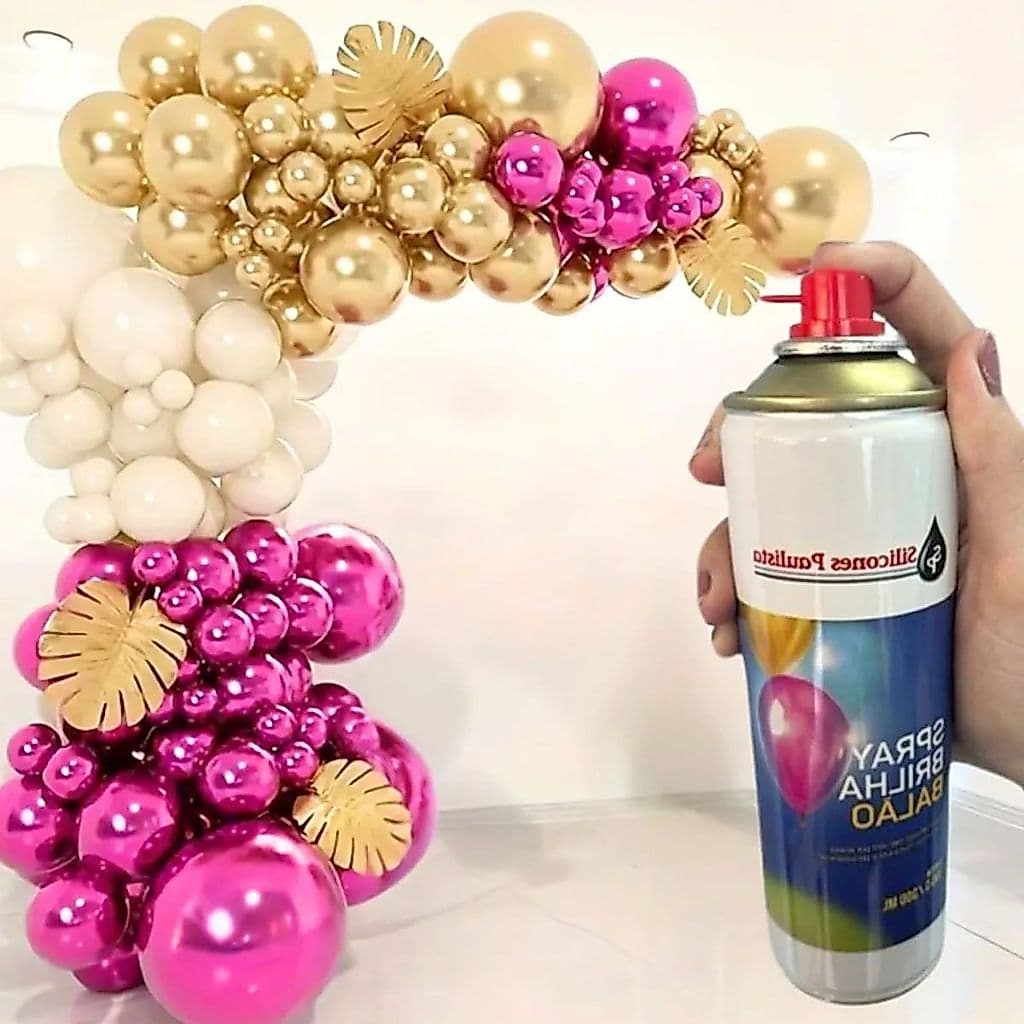 Brilho Balão Spray Bexiga Festa Buffet Festa 300ML Decoração Realça Cor do Balão brilha eventos