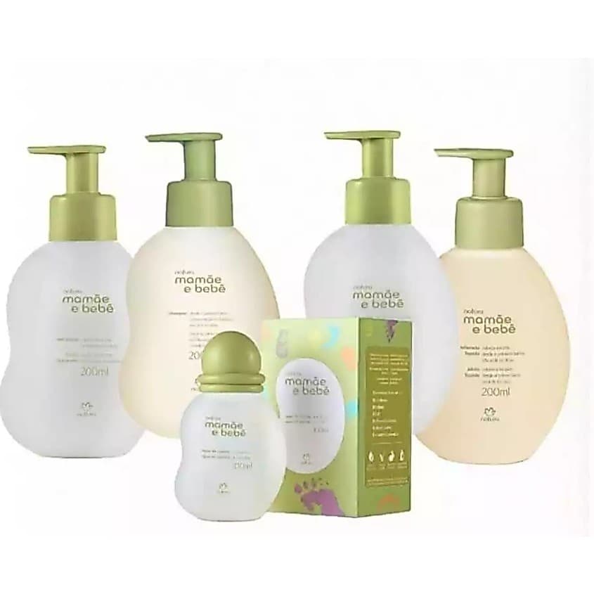 Kit Mamãe e Bebê Natura - Colônia+Shampoo+Condicionador+Hidratante+SaboneteLiquido