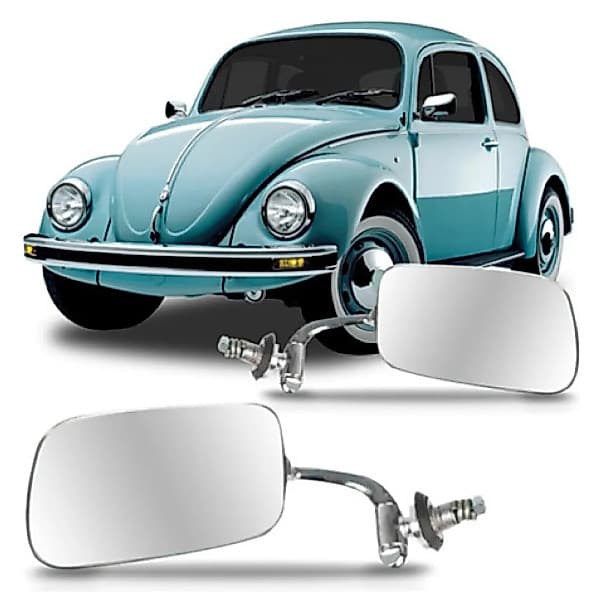 Retrovisor Cromado Fusca Brasília 1956 A 1996 RX6628 RX6629