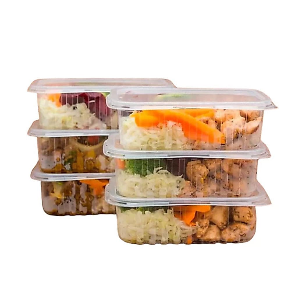 Kit 10 uni de Marmitas Fitness 500ml Para Freezer E Micro-ondase Plástico transparente - Galvanotek