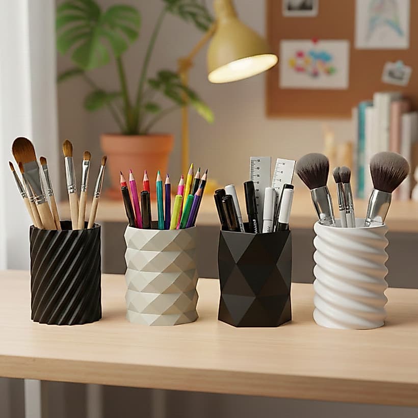 Porta Canetas Lápis Organizador de Mesa Clips Pincel Para Escritório Guardar Caneta Home Office